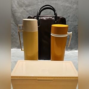 Vintage 4 Piece Thermos Picnic Set Soup and coffee thermos & container